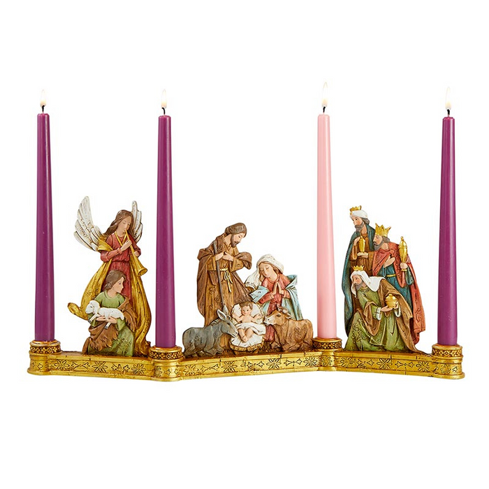 18-1/2" Long Nativity Advent Candleholder