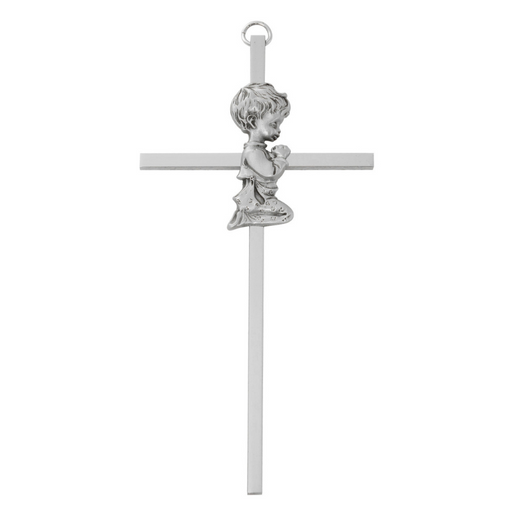 Praying Boy Aluminum Cross