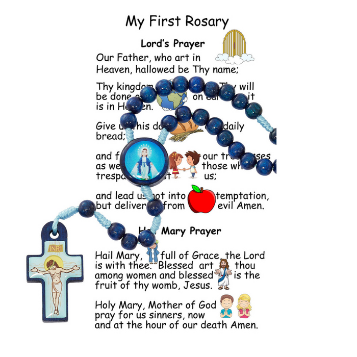 Blue Beads Kiddie Miraculous Rosary