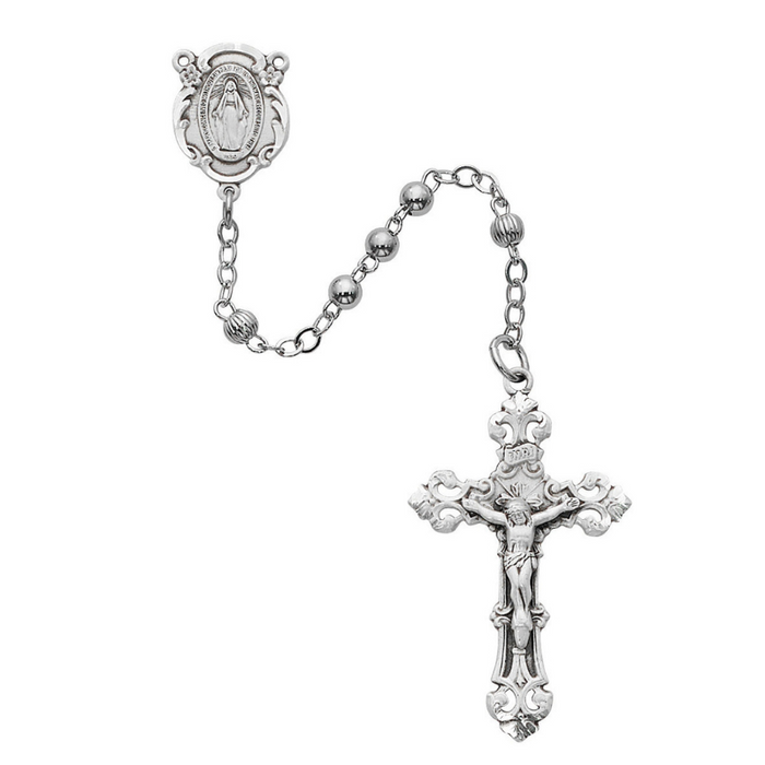 4MM Sterling Silver Rosary