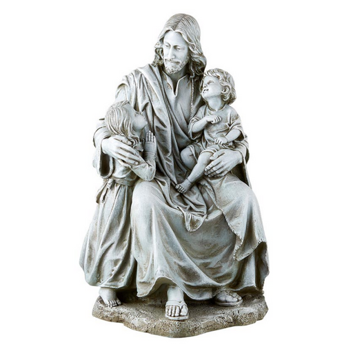 Jesus With Children Resin Statue