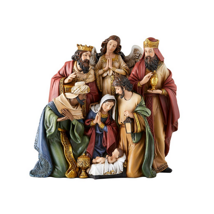 8.75" Come Let Us Adore Him Nativity Set