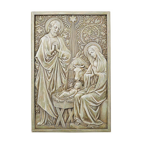 13" H Plaque Nativity Garden