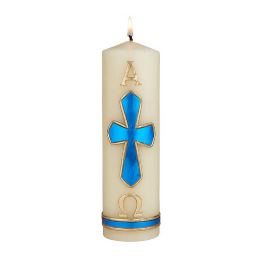 Alpha & Omega Pillar Candle