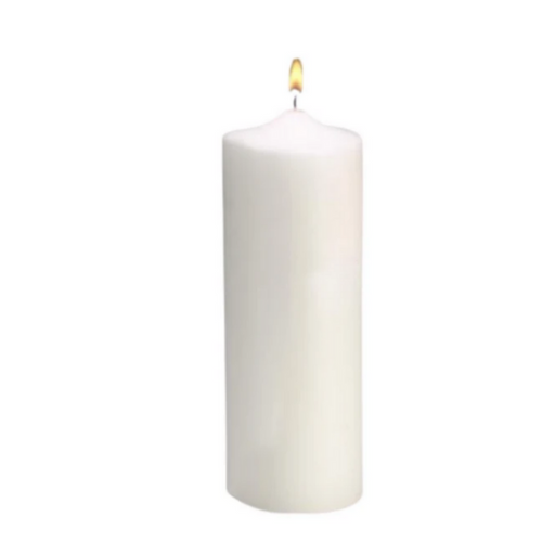 12" Plain White Memorial Candle - 4 Pieces Per Package