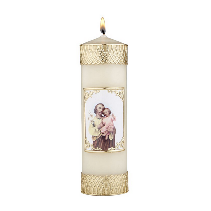 7 3/4" St. Joseph with Child Devotional Candle