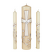 Wedding Candle - Large Cross with Dove and Ring