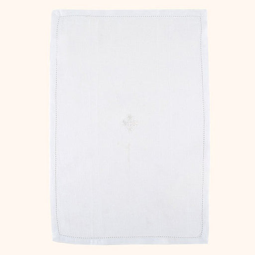 White Fleur de Lis Cross Lavabo Towel - 3 Pieces Per Package