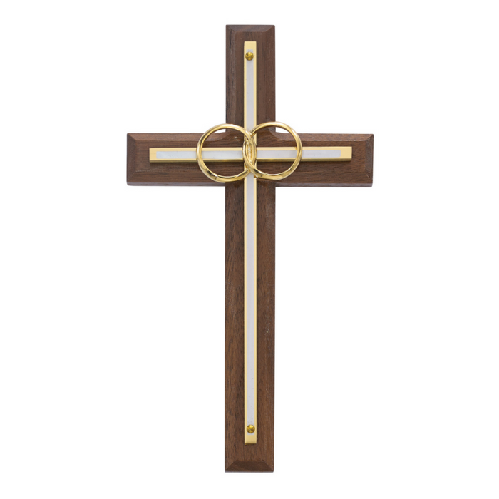 White Walnut Wedding Cross