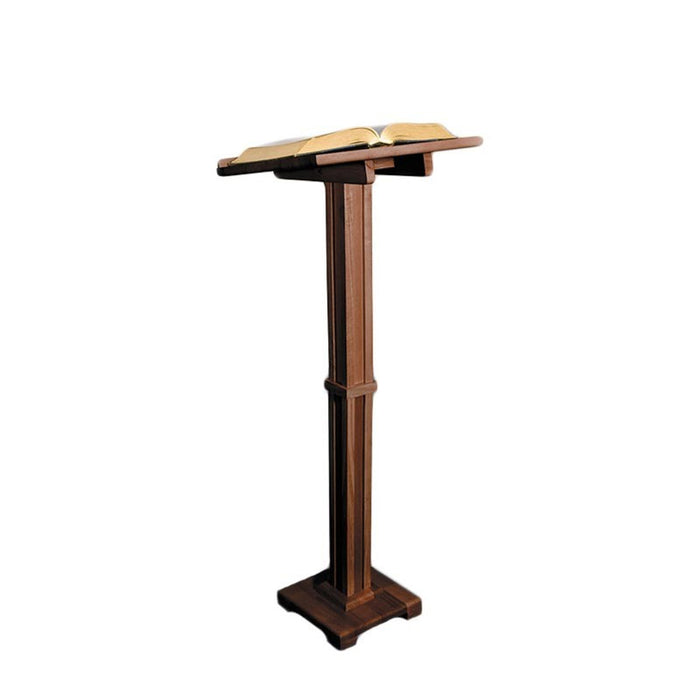 Wood Standing Lectern - Walnut Stain