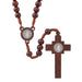 Wooden St. Benedict Crucifix with Silver Plate - Monte Cassino Collection