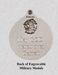 Custom Engraved Medals Personalized medals Engravable Sterling Silver St. Michael Marine Medal w/ 24" Rhodium Plated Chain