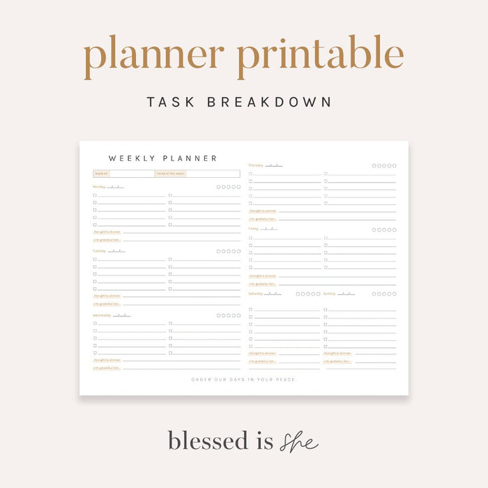 Planner Page Digital Download