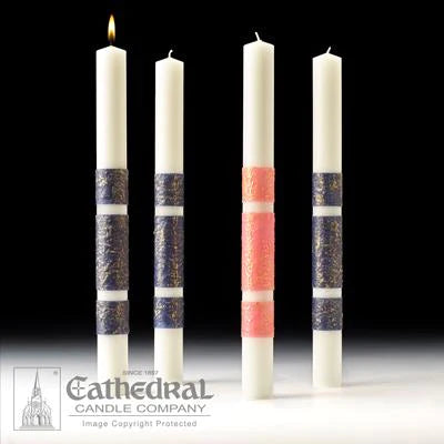 ArtisanWax Advent Candle - Cathedral Candle - 16 Size Variants - 4 Color Sets