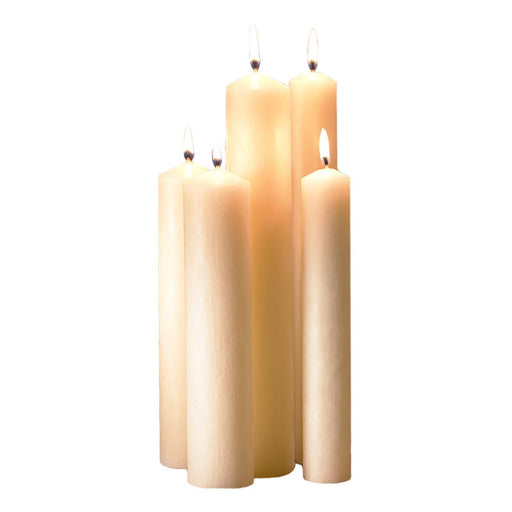 10-1/2"x1-1/8" Altar Brand 51% Beeswax Plain End Altar Candle (36 pieces per package)