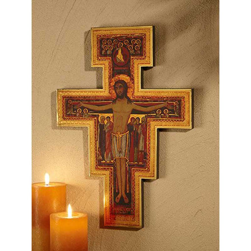 12" San Damiano Crucifix - Marco Sevelli Florentine Plaque