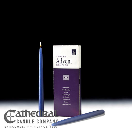 12" Tapers Advent Candle Box (12 Blue) - 12 Boxes/Case