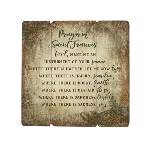 15" H Prayer of Saint Francis Wood Pallet Sign