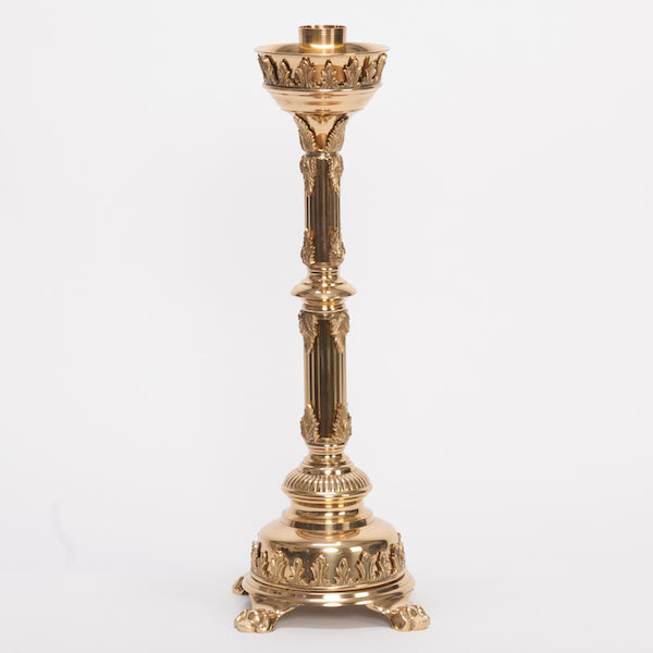 19" Traditional Fluted Stem Altar Candlestick