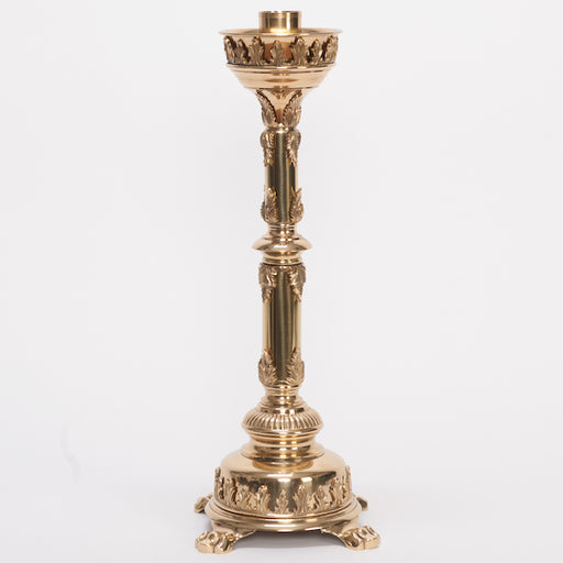 20" Traditional Smooth Brass Stem Altar Candlestick Traditional Brass Candlestick w/ Smooth Brass Stem 