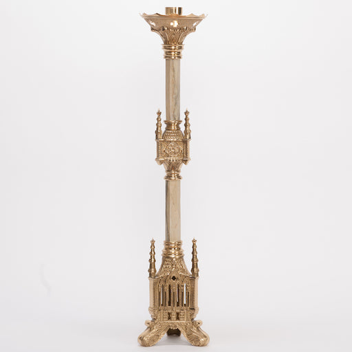 24" Traditional Gothic Candlestick with Marble Stems Traditional Gothic Candlestick with marble stems.