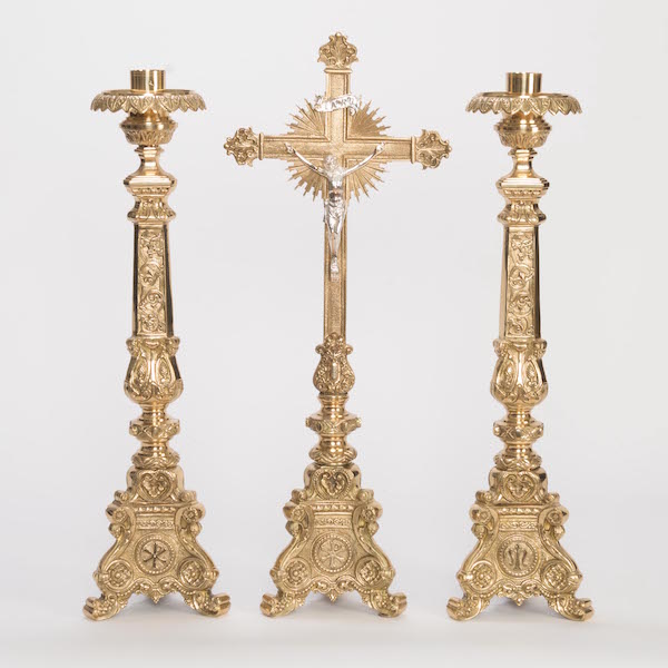 Baroque Style Altar Brass Candlestick