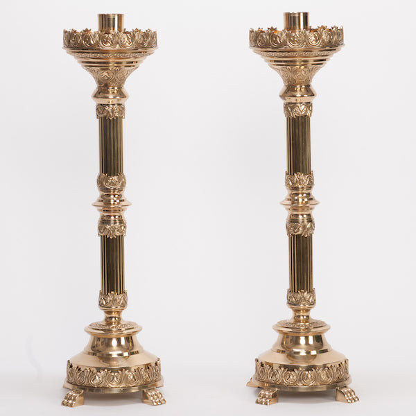 24" Traditional Ridge Stem Altar Candlestick Traditional 24" Ridge Stem Altar Candlestick