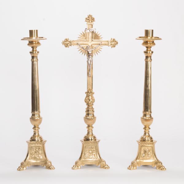 24" Traditional Sacred Heart Candlestick