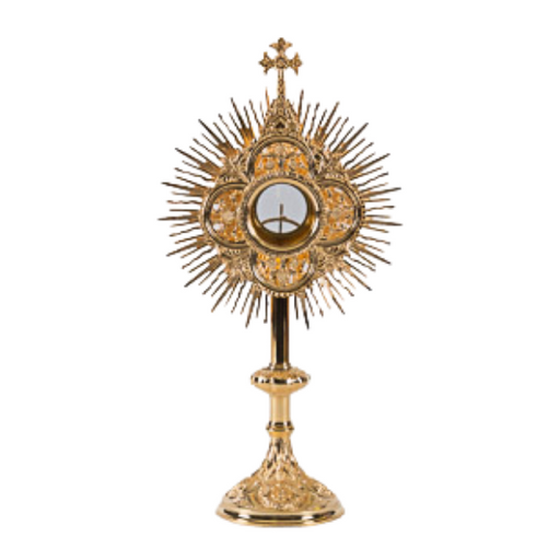 24kt Gold plated Monstrance with Glass Enclosed Luna