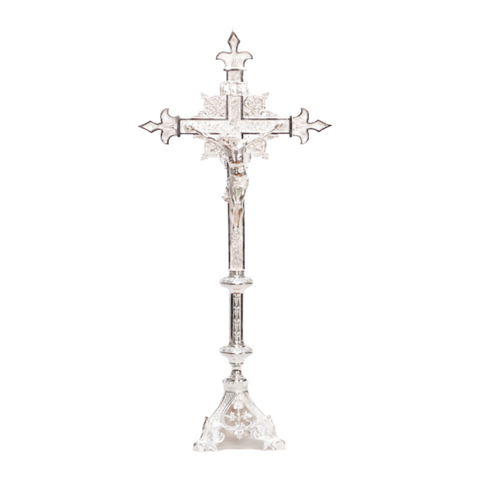 Traditional Baroque Style 27" Crucifix and 20" Candlesticks Altar Set