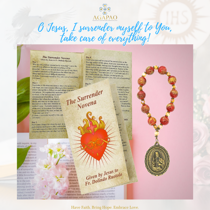 The Surrender Novena Prayer Booklet and Chaplet Novena with Prayer Booklet Antique Style The Surrender Novena Booklet