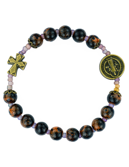 St. Benedict Painted Stretch Bracelet