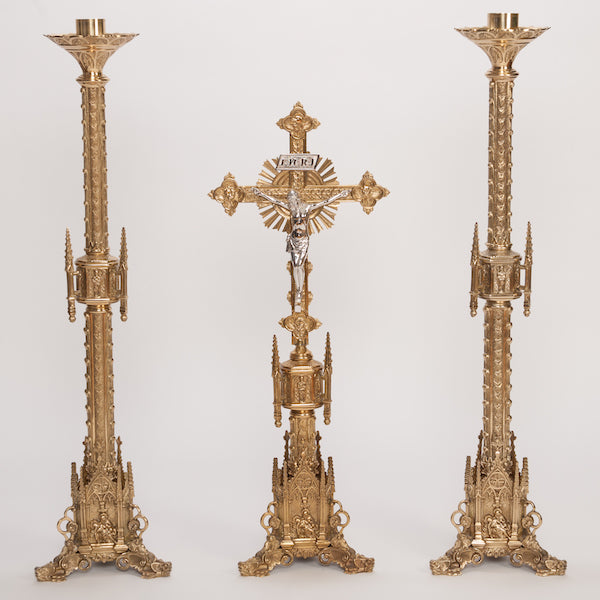 40" Traditional Gothic Altar Candlestick Traditional 40" Gothic Altar Candlestick.