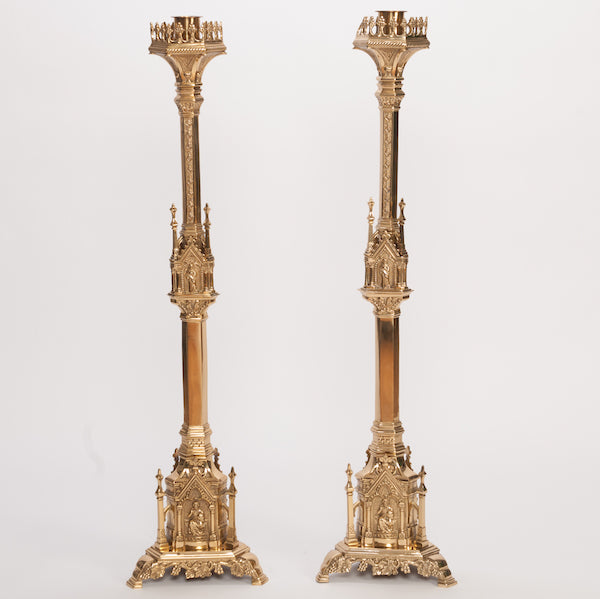 41" Traditional Gothic Style Altar Candlestick Traditional 41" Gothic Style Altar Candlestick.