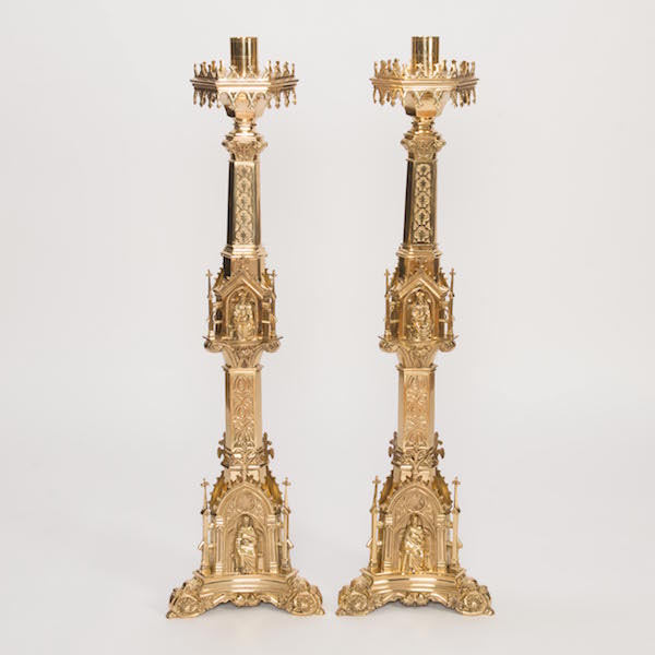 Large Gothic Altar Candlestick