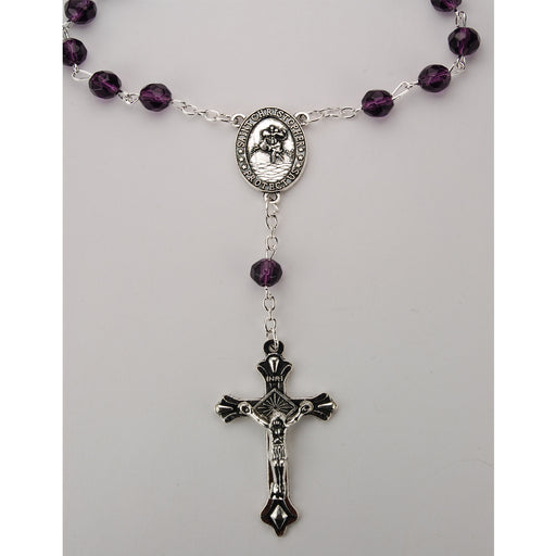 February DK Amethyst Auto Rosary