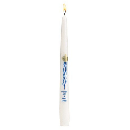 10" Baptism Candle Taper - Father, Son and Holy Spirit