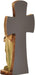 12" H Stained Wood Cross Holy Family Figurine