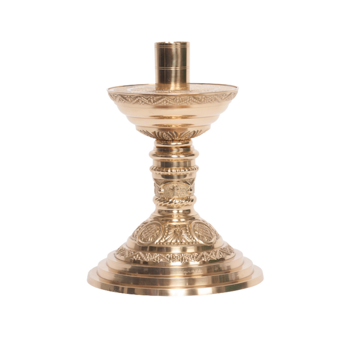 8.5" Traditional Ornate Altar Candlestick