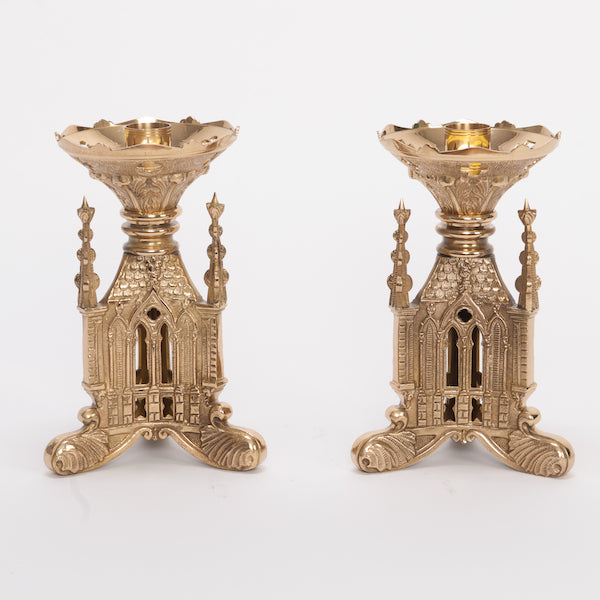 8.5" Traditional Gothic Candlestick