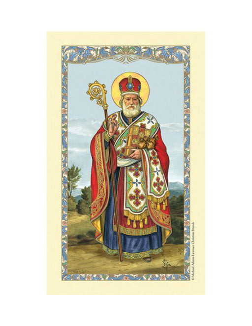 Prayer for Children and Laminated Holy Card St. Nicholas - 25 Pcs. Per Package