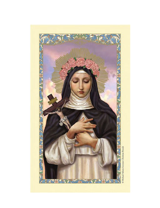 Laminated Holy Card St. Rose Of Lima - 25 Pcs. Per Package