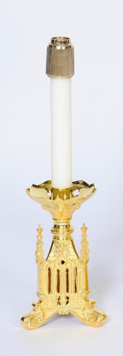 9.75" Traditional Gothic Style Short Candlestick