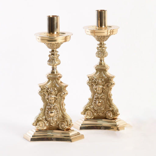 9" Solid Brass Short Altar Candlestick Solid brass short altar candlesticks.