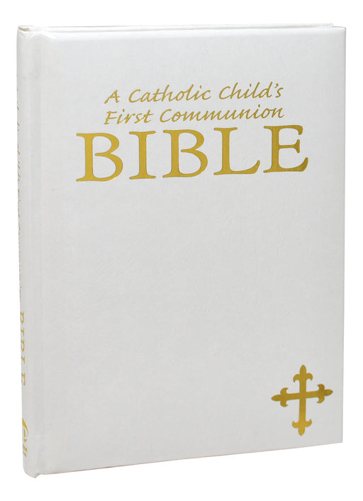 A Catholic Child's First Communion Bible - White