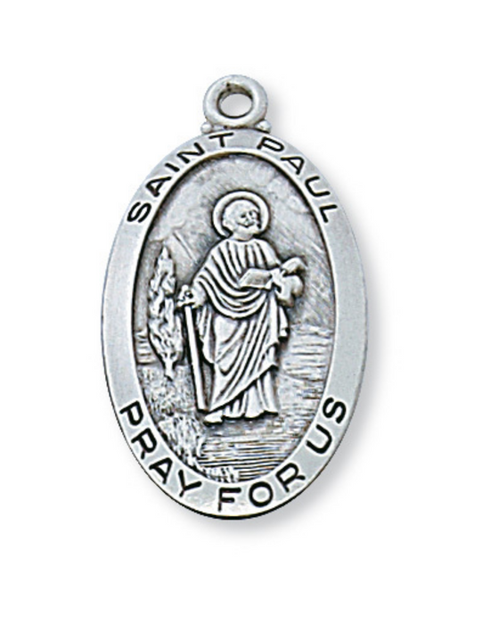 st. paul necklace saint paul medal feast of writers beautiful message from saintssaint paul inspirational medal sterling silver inspirational saint patron saint of