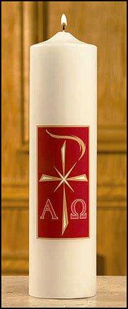 12" Alpha Omega Christ Candle - 4 Pieces Per Set