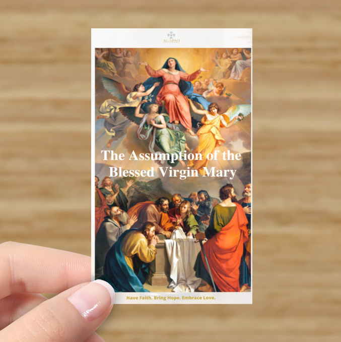 Assumption of The Blessed Virgin Mary Prayer Card