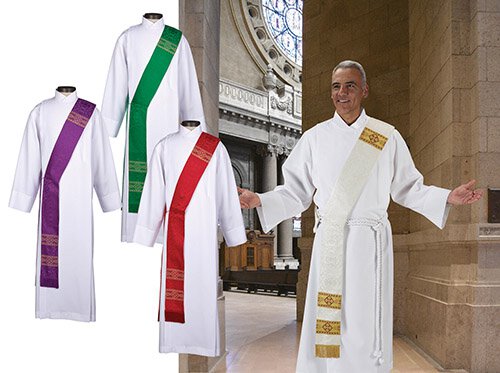 Avignon Collection Deacon Stole - Set of 4 Church Supply Church Apparels Stoles Overlay Stoles