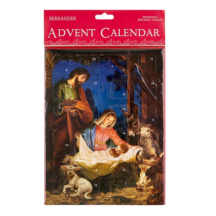 Calendario de Adviento de 11.0 in de alto para ti ha nacido un salvador, 12 piezas por paquete